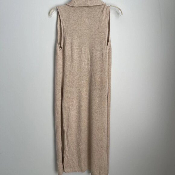 New Calypso St Barth Heatherwheat 100% Cashmere Sleeveless Ravali Sweater - Picture 4 of 8